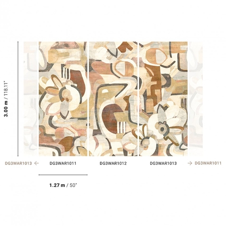 ABSZTRAKT MINTÁS, DESIGN TAPÉTA, BEIGE,BARNA 